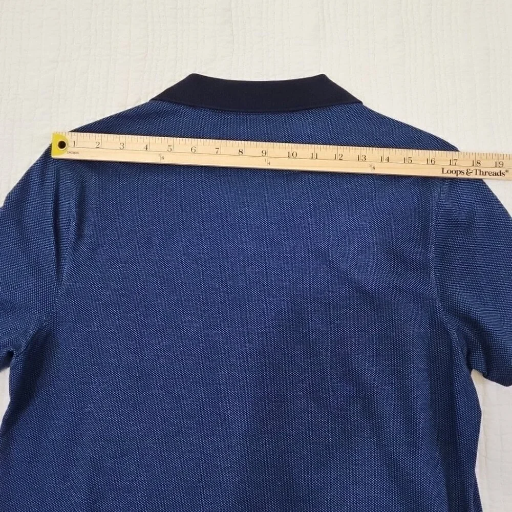 Banana Republic Luxury Touch Polo Tennis Golf Shirt‎ Men's M Medium Blue EUC LN